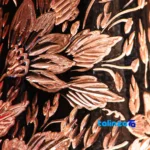 Detail view of Copper Mirror Candleholder Royal Diamond Set 72 x 22 finish and material