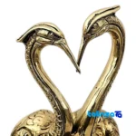 Brass Crane Sculpture Love Model finish and material detail view)