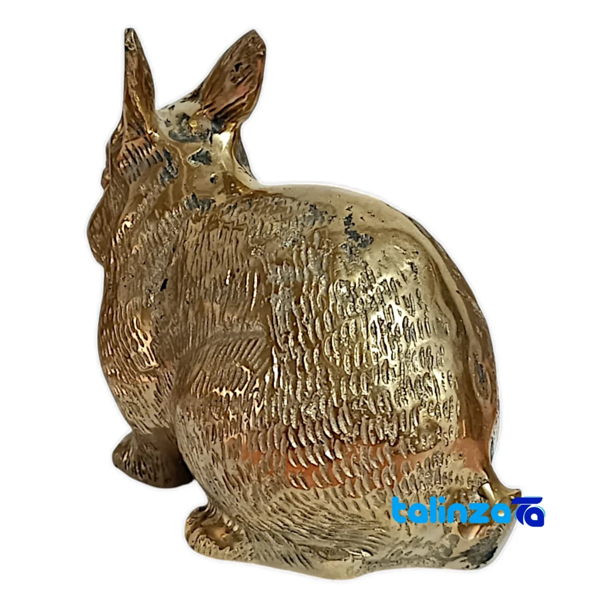 Brass Decorative Rabbit Model Set of Two 26x9x13 cm finish and material detail view)