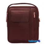 Detail view of LZ Leather Shoulder Bag Versatile Design Tehran finish and material
