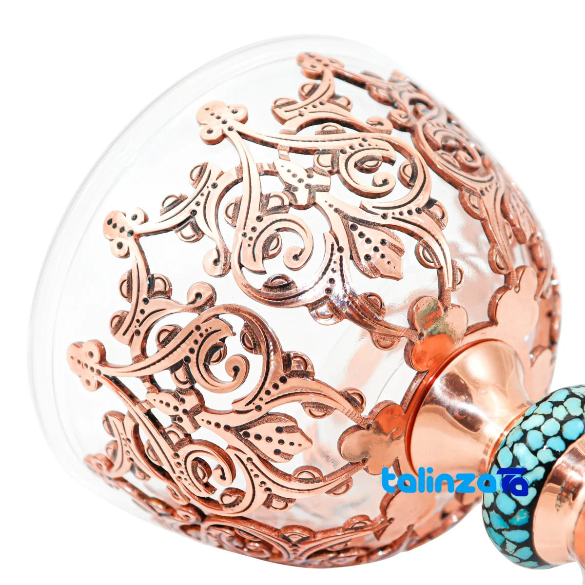 Packaging view of Magnificent Art Turquoise Inlaid Seven Piece Nut Bowls Set seal and bag finish
