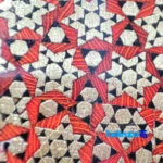 Close-up view of Fakher Handmade Marquetry Chessboard Artistic HQ50 RT fabric texture and stitching