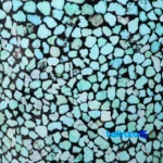 Detail view of Royal Turquoise Inlaid Jug Goblet Set Decorative, functional finish and material