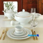 Detail view of Zarin Iran Hadiye Dinnerware Set Elegant Design finish and material