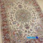 Corner detail of Reza Handwoven Rug Turkmen Design Aliya binding and edges