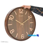 Welder Wall Clock A-605 Stylish Design Quartz - Mounting detail showing back panel and hook