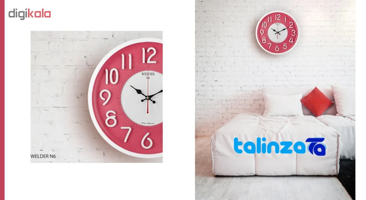 Profile angle of Waldor Wall Clock N6 Stylish Design thickness and build
