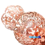 Side view of Magnificent-Art Turquoise Mirror Candleholder Set Decorative Copper profile and structure