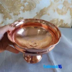 ZH269.1 Copper Candy Dish Elegant Design - Side view showing profile and structure