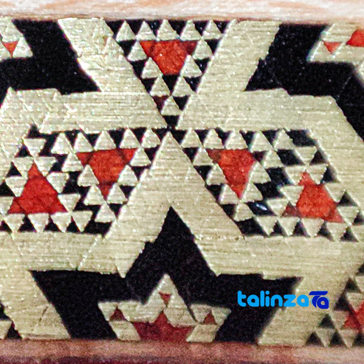 Front view of Fakher Handmade Marquetry Chessboard Artistic HQ50 RT cut and waistband design