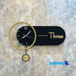 Art Novin Modern Wall Clock Stylish Design Quartz - Face view showing number display clarity