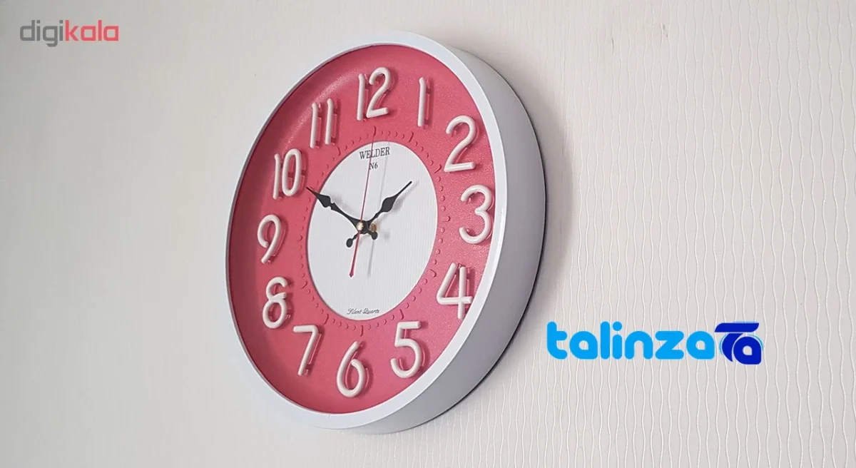 Waldor Wall Clock N6 Elegant Design 37. - Front view showing dial layout and markers