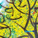 Close-up view of Fakher Handmade Marquetry Chessboard HQ70Magnificent Art fabric texture and stitching