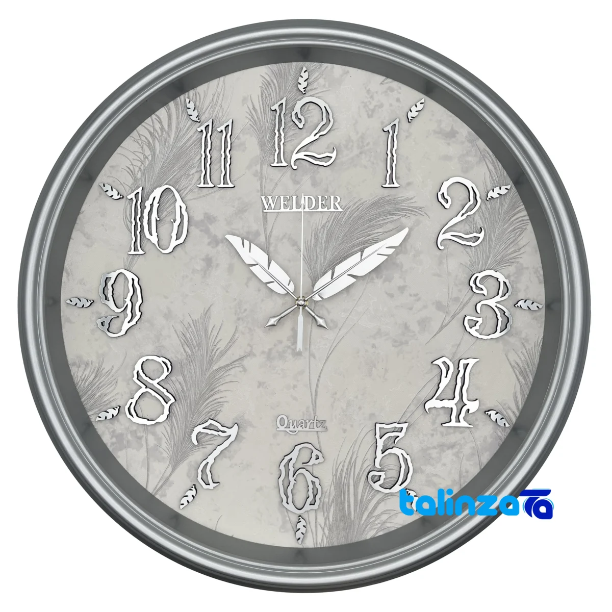 Wilder Quartz Wall Clock Model 646 styling and size reference (In-room view)
