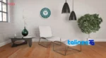 Waldor Wall Clock N6 Elegant Design 37. - Lifestyle shot showing room decoration context