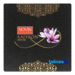 Front view of Novin Saffron Powder Premium Quality Packet grade and packaging