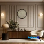 Side view of Wilder Quartz Wall Clock Model 404 frame depth and profile