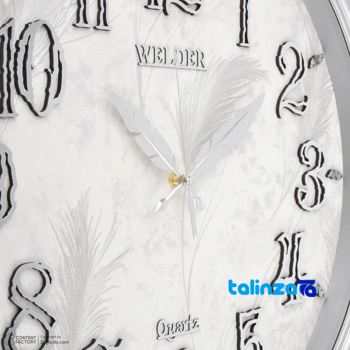 Side view of Wilder Quartz Wall Clock Model 646 frame depth and profile