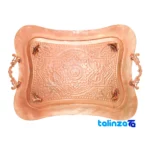 Packaging view of Shahpasand Turquoise Copper Tea Set 47 x 33 label and