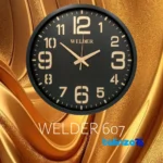 Mounting detail of Wilder Wall Clock Model 607 Stylish Design back panel and hook