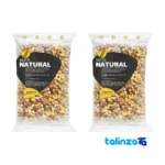 Packaging view of Natural Salted Four-Nut Mix, 1 kg Pack, 2 Units, Made in Tehran two 1 kg packs side