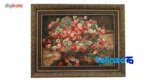 Detail view of Negar Razavi Machine-Woven Carpet Wall Art Floral Design pile texture close-up