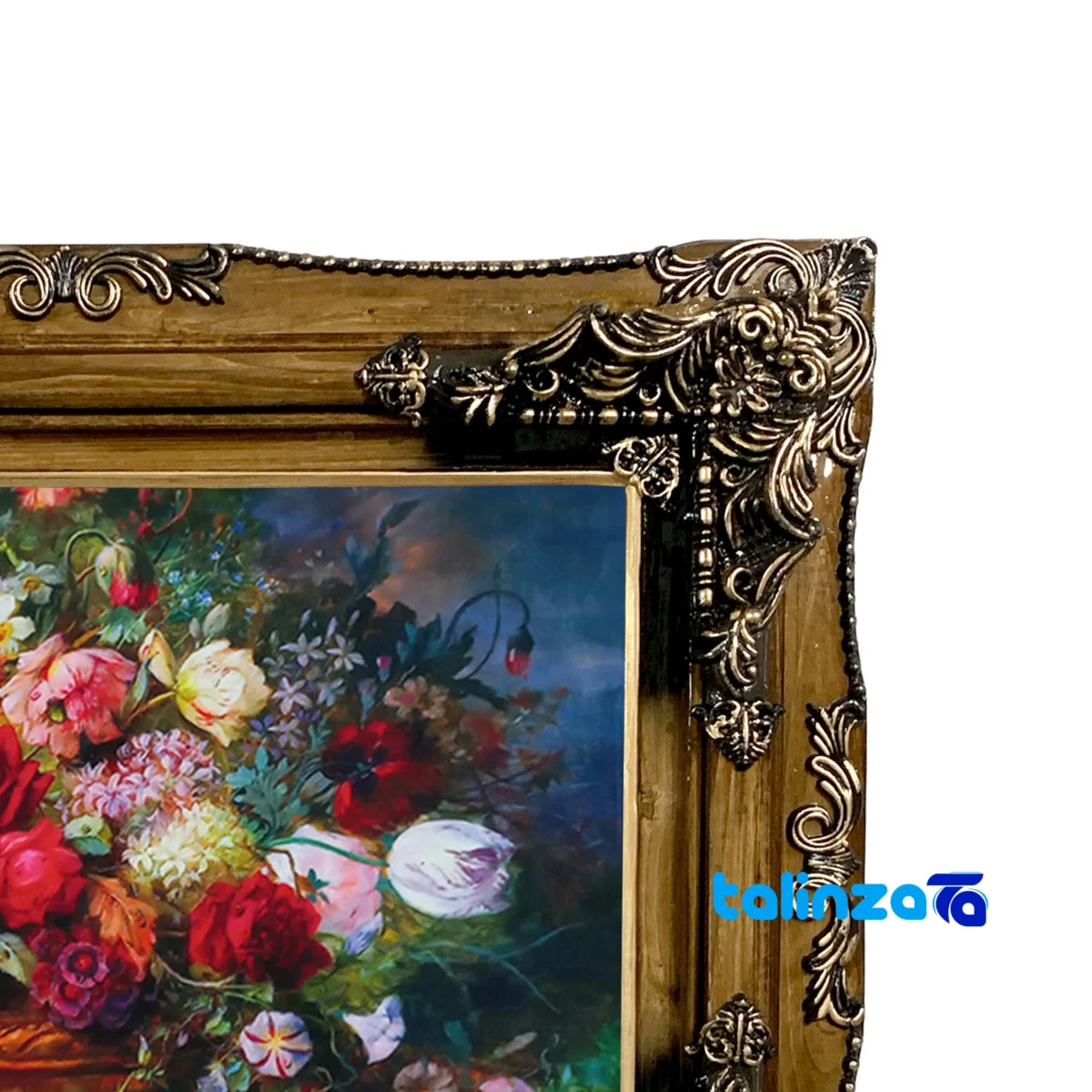 Detail view of Handmade Carpet Wall Art Flower Vase Model 8589 pile texture close-up