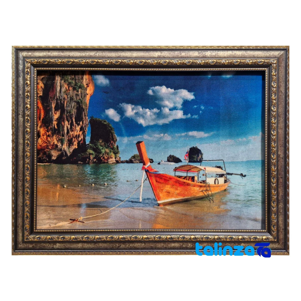 Packaging view of Machine-Woven Landscape Tapestry Model 310 label and