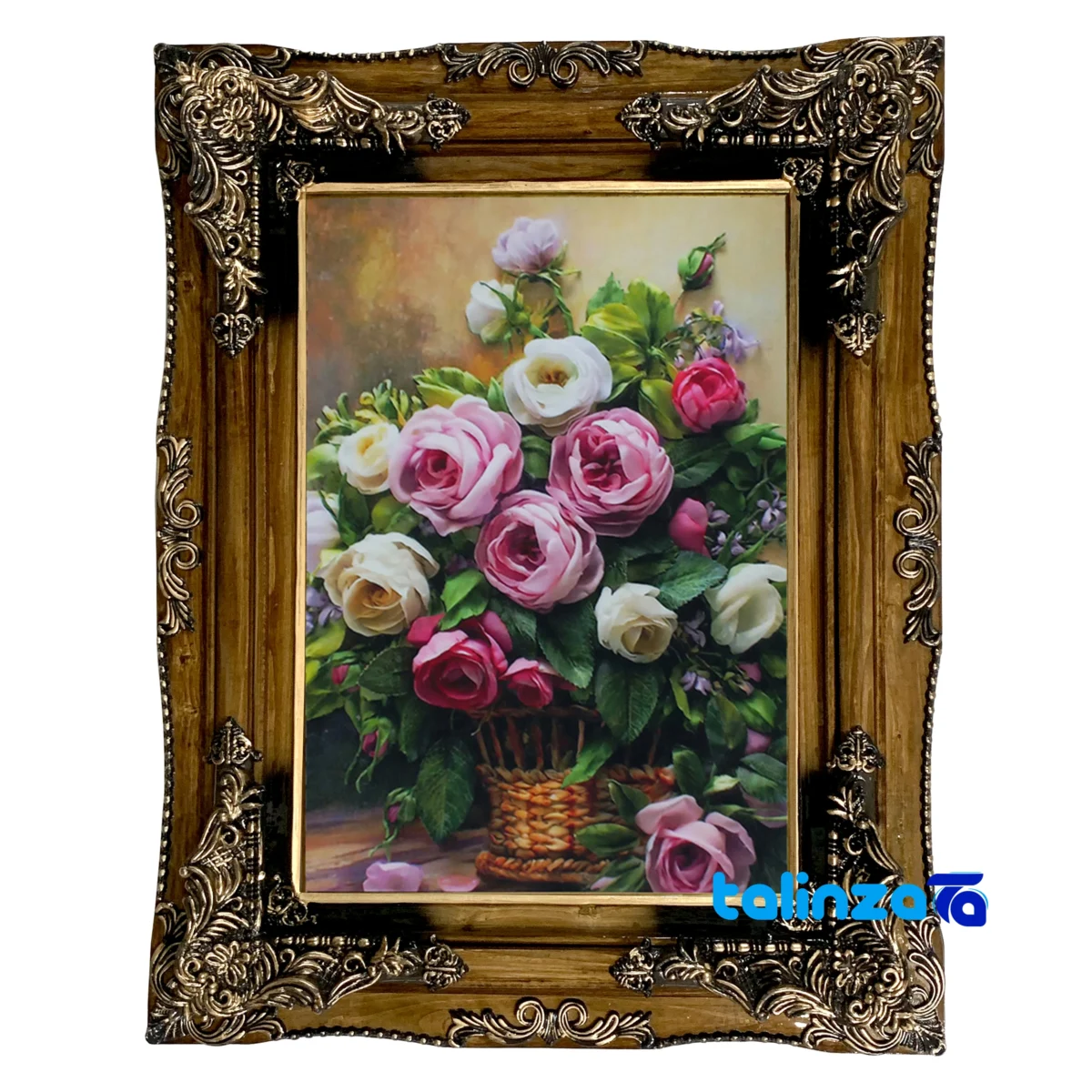 Detail view of Handmade Carpet Wall Art Flower Vase Design pile texture close-up