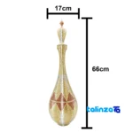 Packaging view of Faakhir Royal Copper Inlaid Candy Bowl Vase Set 54 x 20 label and