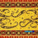 Detail view of Jewel Wall Carpet Paisley 15000 grams pile texture close-up