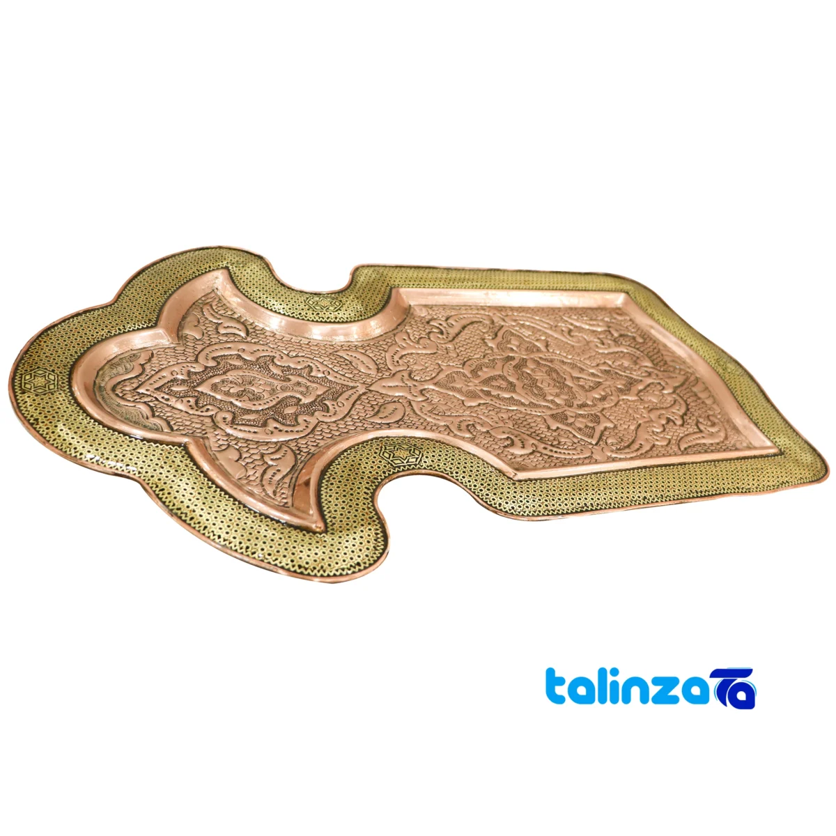Packaging view of Khatamkari Samovar Set Inlaid 51 x 31 label and