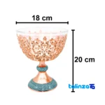 Detail view of Magnificent Art Turquoise Inlaid Seven Piece Nut Bowls Set nuts close-up texture