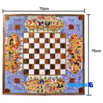 Handmade Marquetry Chessboard - Front view cut and waistband design