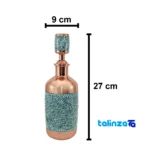 Packaging view of Royal Turquoise Inlaid Jug Goblet Set Decorative, functional label and