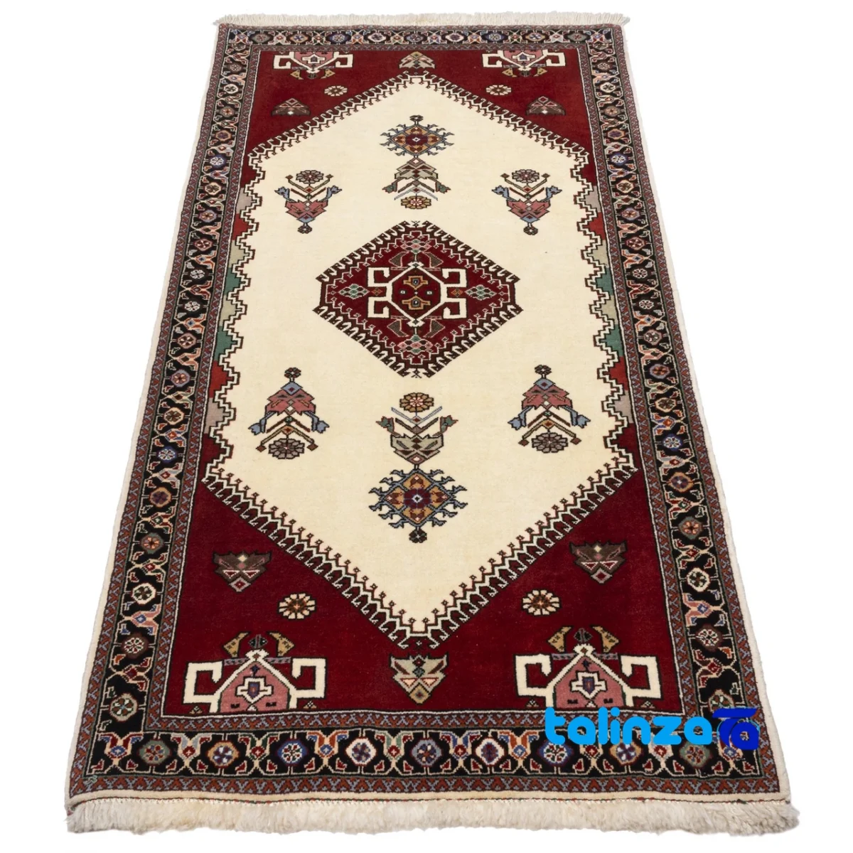 Si Persia Handwoven Runner Cream Design 84x157x2 cm - Packaging view showing label and