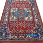 Weave close-up of Qashqai Handwoven Carpet Traditional Design material and craftsmanship