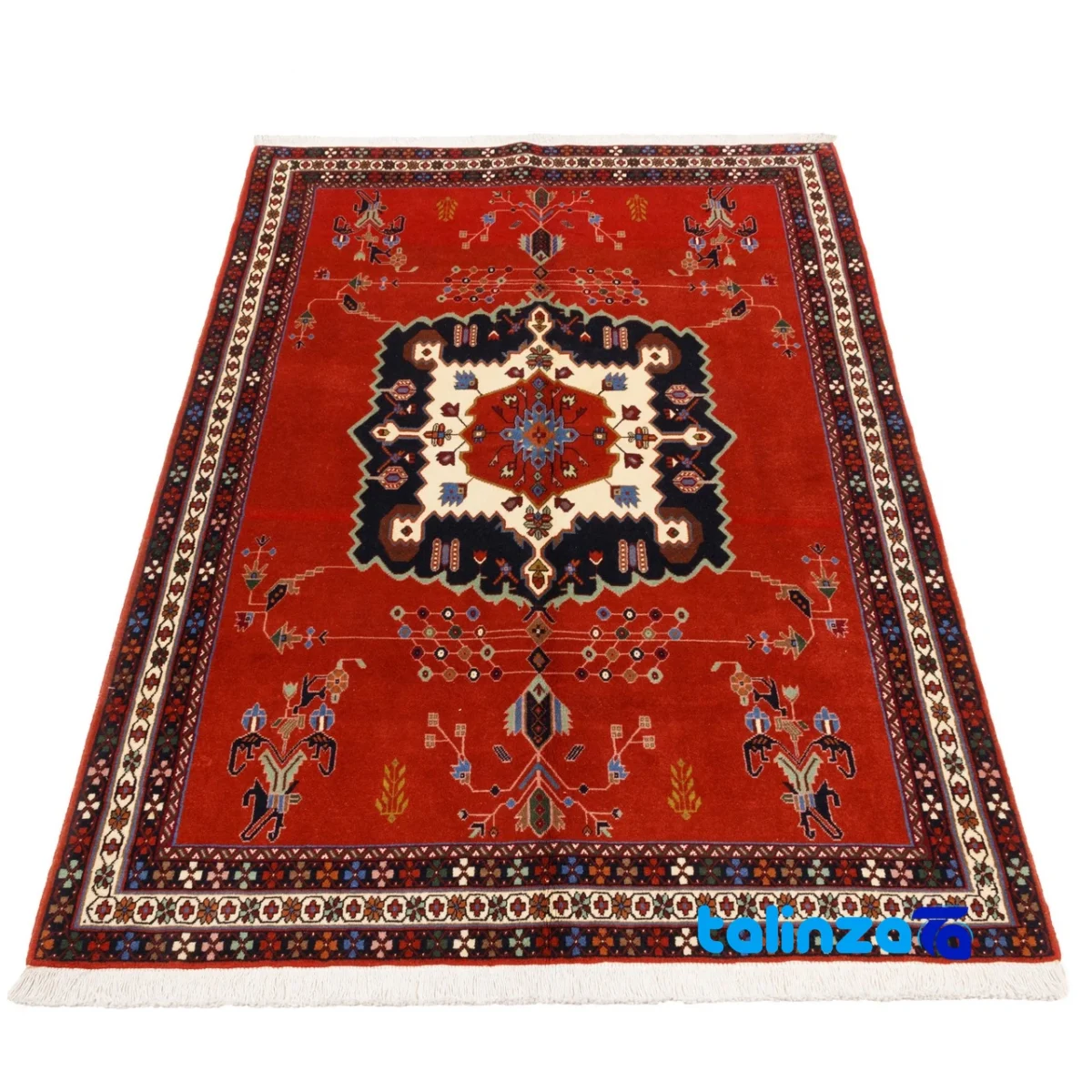 C Persia Handwoven Rug Stunning Design pile texture close-up (Detail view)