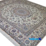 Weave close-up of Nain Handwoven Carpet Square Design Luxurious 205x200x0. material and craftsmanship