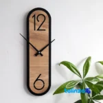 C81 Wall Clock Wooden Design Classic Style - Side view showing frame depth and profile