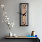 C77 Wall Clock - Stylish Wooden Design - Profile angle showing thickness and build
