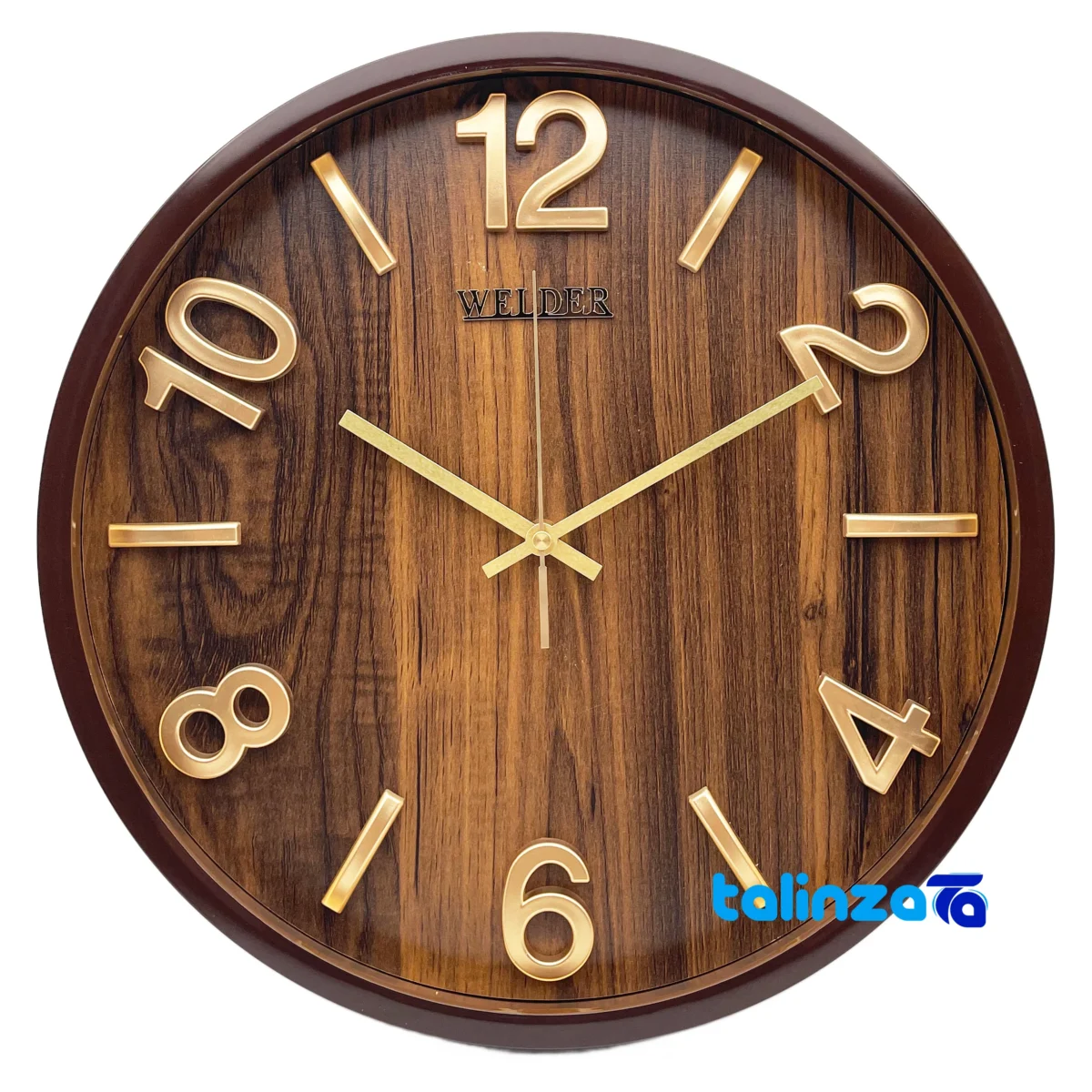 Welder Wall Clock A-605 Stylish Design Quartz - Side view showing frame depth and profile