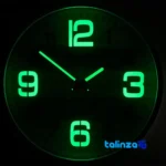 Profile angle of Welder Quartz Wall Clock Night Glow Feature thickness and build