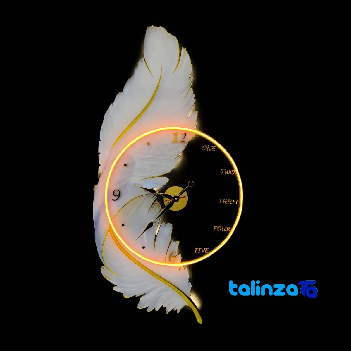 Three-Dimensional Wall Clock Mechanical frame depth and profile (Side view)