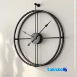 Profile angle of Zenus Quartz Wall Clock Metal Design thickness and build