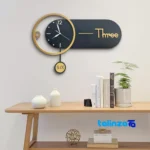Art Novin Modern Wall Clock Stylish Design Quartz - Side view showing frame depth and profile