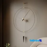 Elensi Wall Clock Mars Quartz Design - Side view showing frame depth and profile