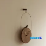Macro Quartz Wall Clock Stylish Design - Side view showing frame depth and profile