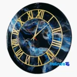 Galaxy Resin Wall Clock Decorative Round 50x50x3 centimeters thickness and build (Profile angle)