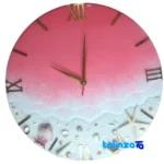 Resin Beach and Sea Wall Clock - Side view showing frame depth profile